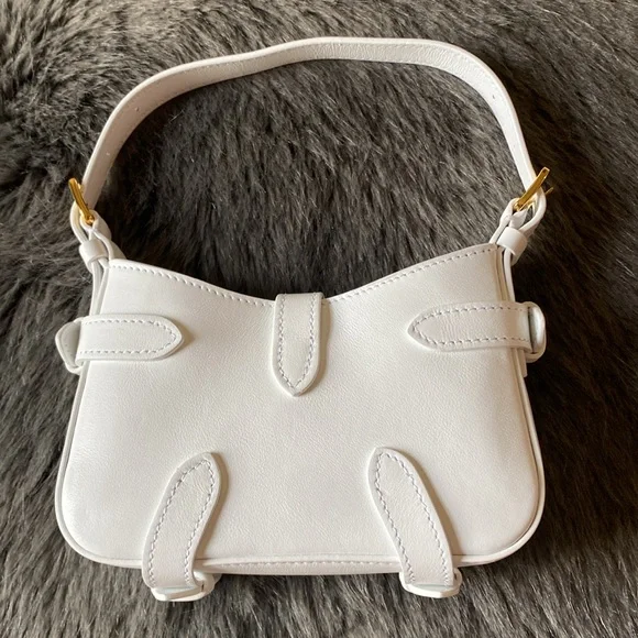💎Altuzarra💎 NWT Mini Play Leather Baguette Bag, Optic White
